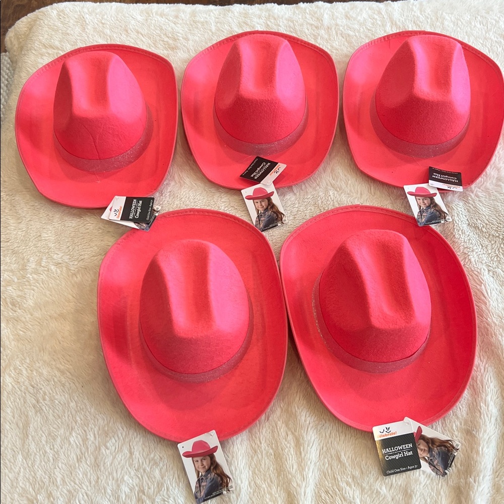 Lot of 5 NWT Pink Cowgirl Hat